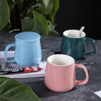 Tasse à café en céramique minimaliste nordique, tasse d'eau avec Logo personnalisé 400ml