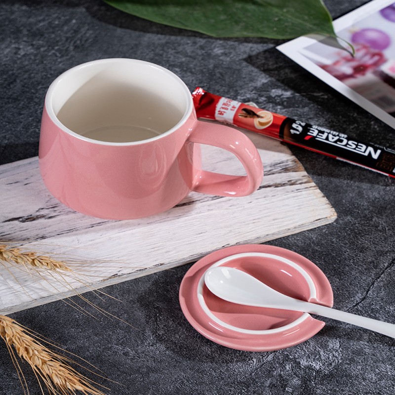 Tasse à café en céramique minimaliste nordique, tasse d'eau avec Logo personnalisé 400ml