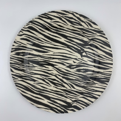 Assiette en fibre de bambou imprimé zèbre