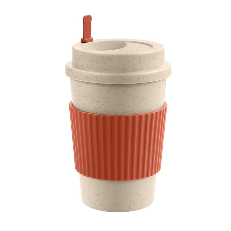 Tasse de voyage à café réutilisable en paille de blé