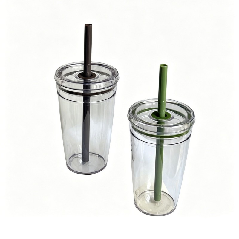 Gobelet en paille PC transparent