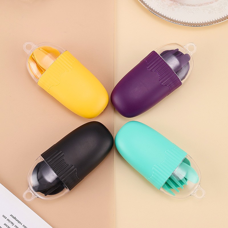 Ensemble de couverts portables pour enfants en PP avec étui de rangement