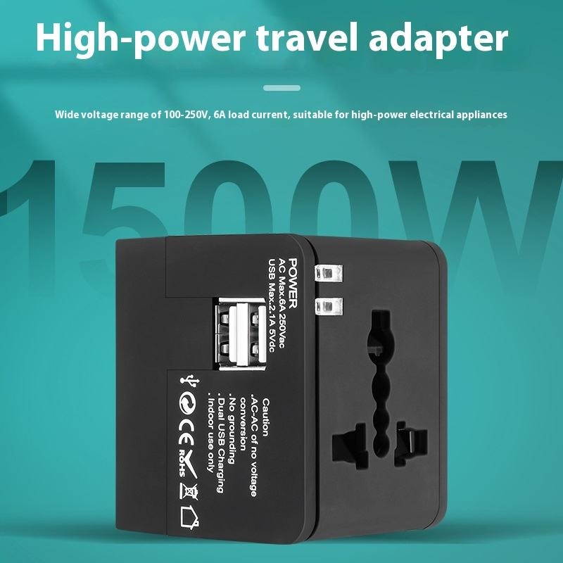 Adaptateur de voyage universel avec deux ports USB