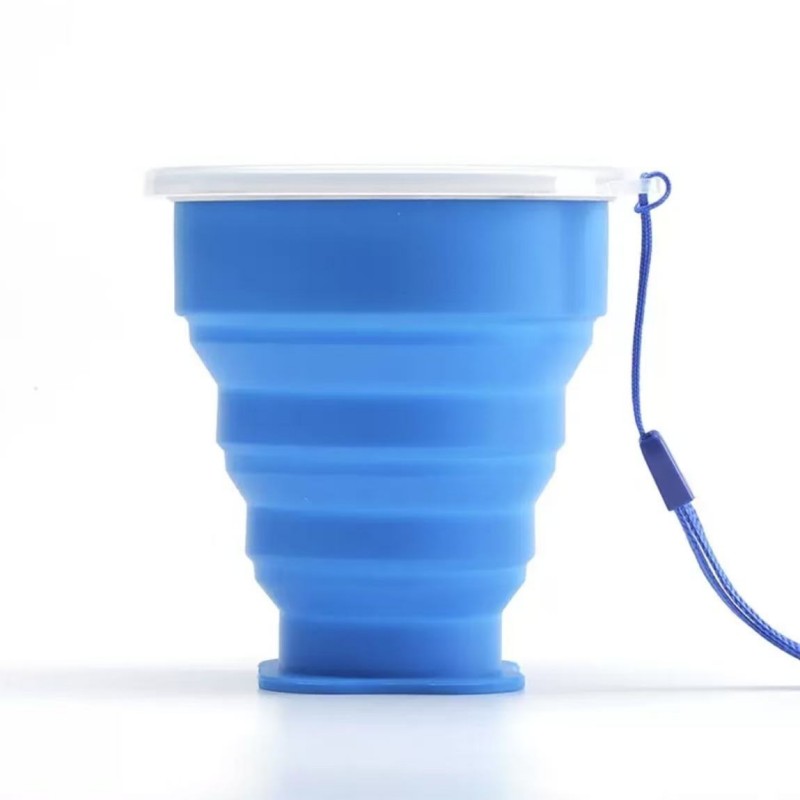 Tasse de voyage pliable portable en silicone