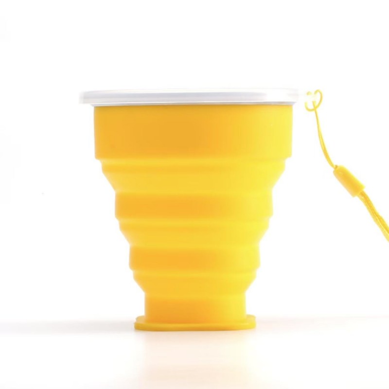 Tasse de voyage pliable portable en silicone Tasse de voyage pliable portable en silicone