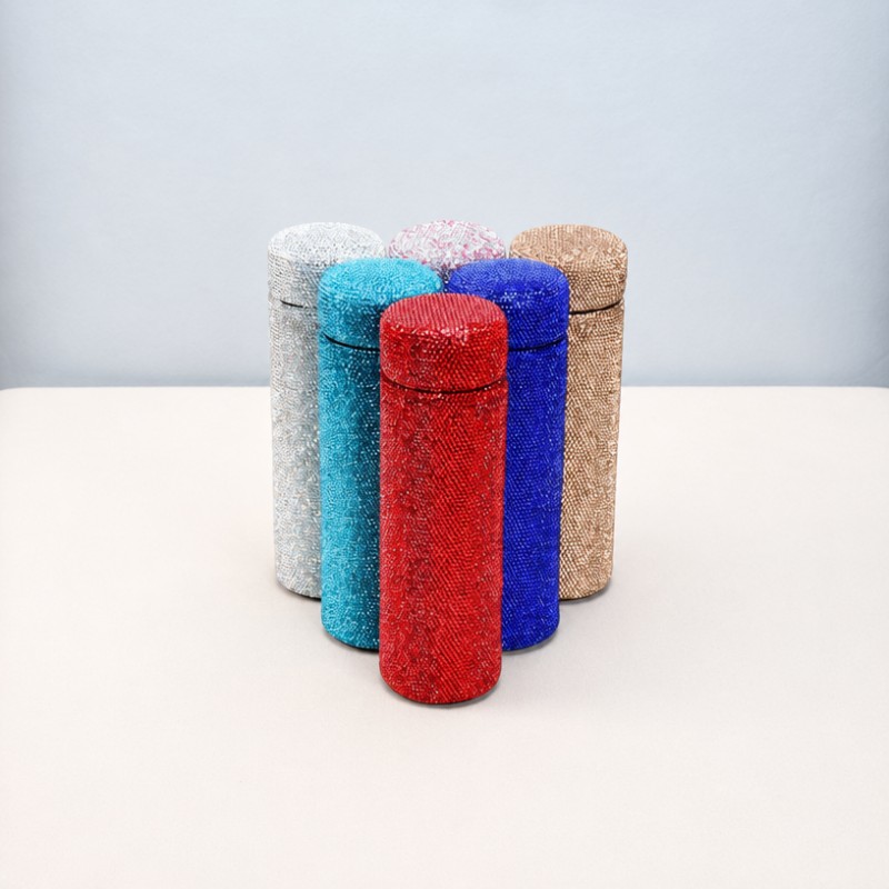 Bouteille sous vide en acier inoxydable avec strass scintillants