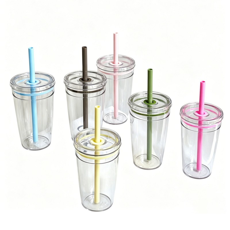 Gobelet en paille PC transparent