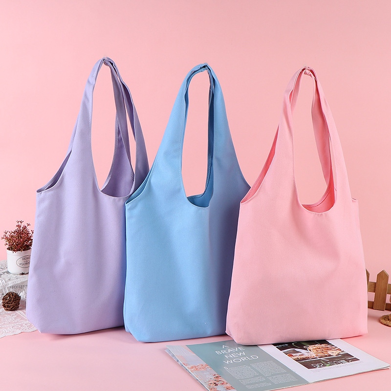 Sac fourre-tout en toile d'épaule personnalisé coloré