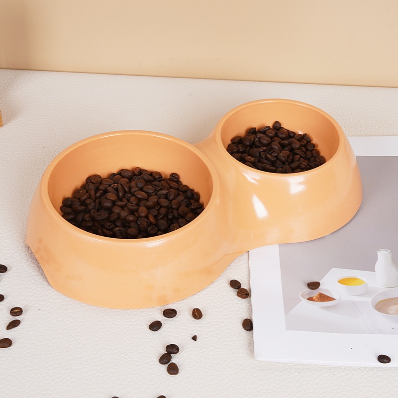 Bol double pour animaux de compagnie en mélamine et fibre de bambou personnalisé Bol double pour animaux de compagnie en mélamine et fibre de bambou personnalisé