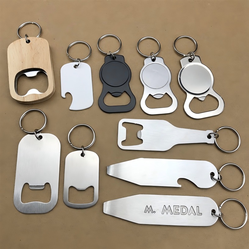 Porte-clés ouvre-bouteille en forme de logo personnalisé