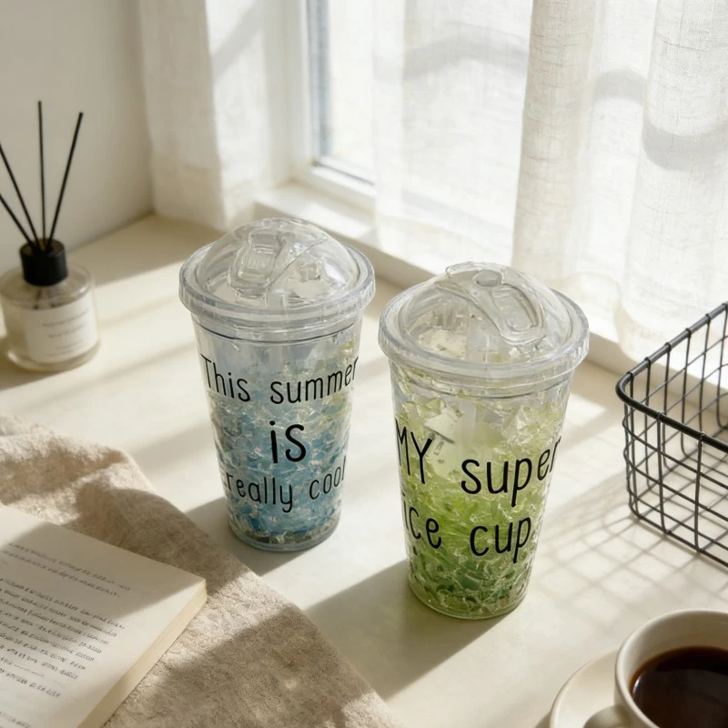 Fun Double Wall Cold Drink Plastic Cups