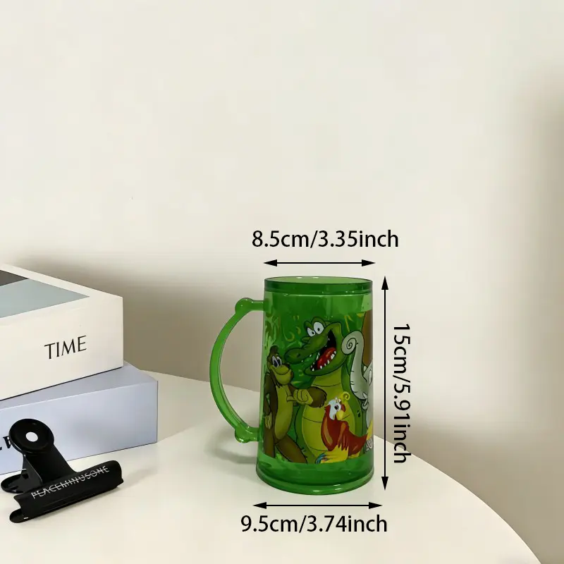 Rainforest Green Theme Double Layer Plastic Cup