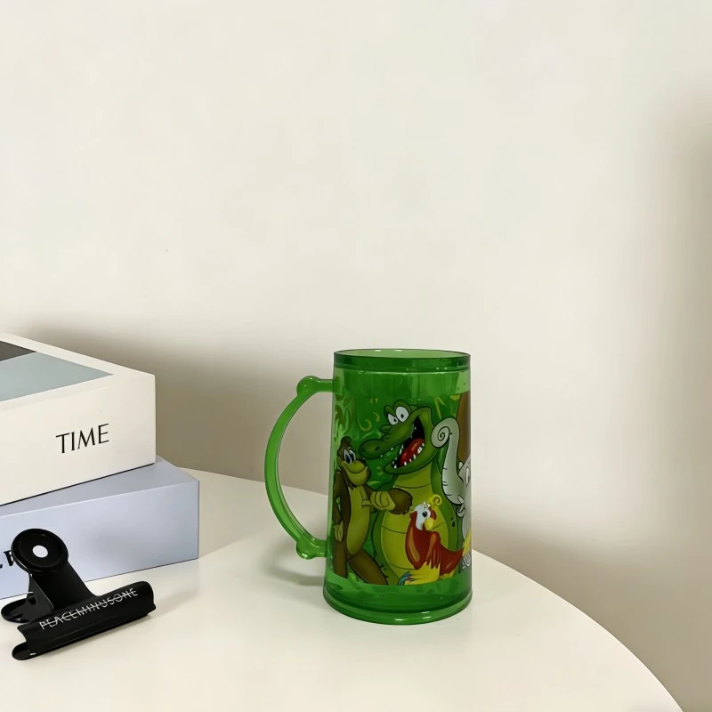 Rainforest Green Theme Double Layer Plastic Cup