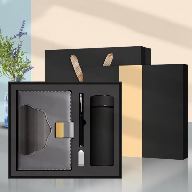Coffret cadeau d'entreprise personnalisé, stylo pour ordinateur portable, coffret cadeau Thermos U Disk