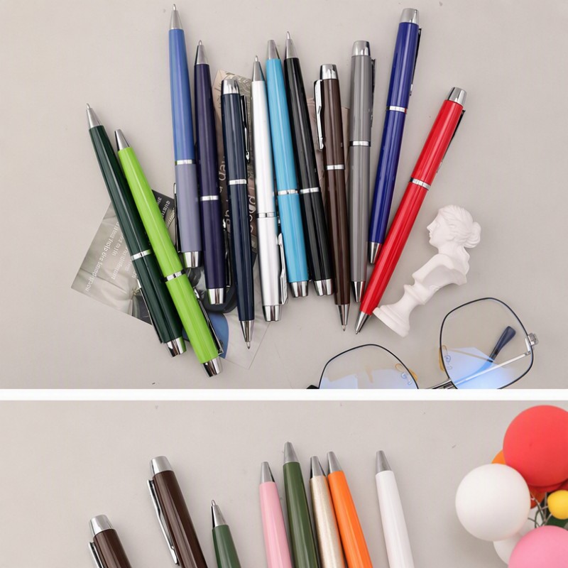 Stylo à bille à clic en métal, Logo personnalisé, stylo cadeau pour bureau d'affaires