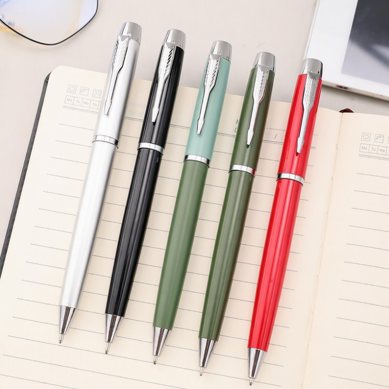 Stylo à bille à clic en métal, Logo personnalisé, stylo cadeau pour bureau d'affaires