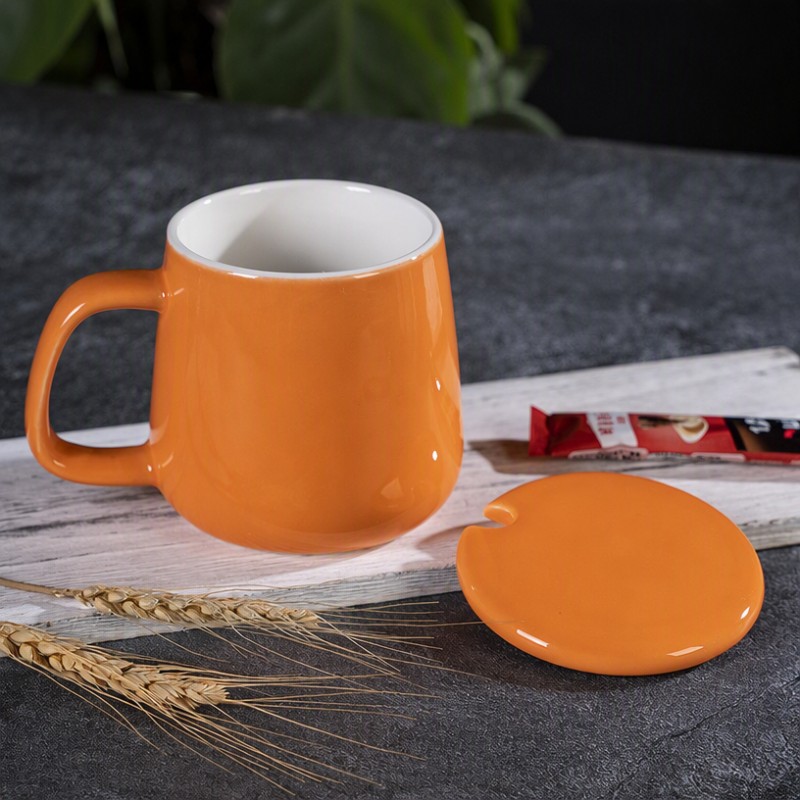 Tasse à café en céramique minimaliste nordique, tasse d'eau avec Logo personnalisé 400ml