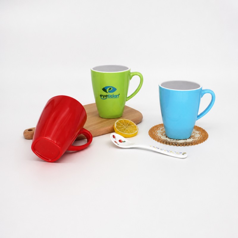 Tasse à café en céramique avec logo personnalisé bicolore