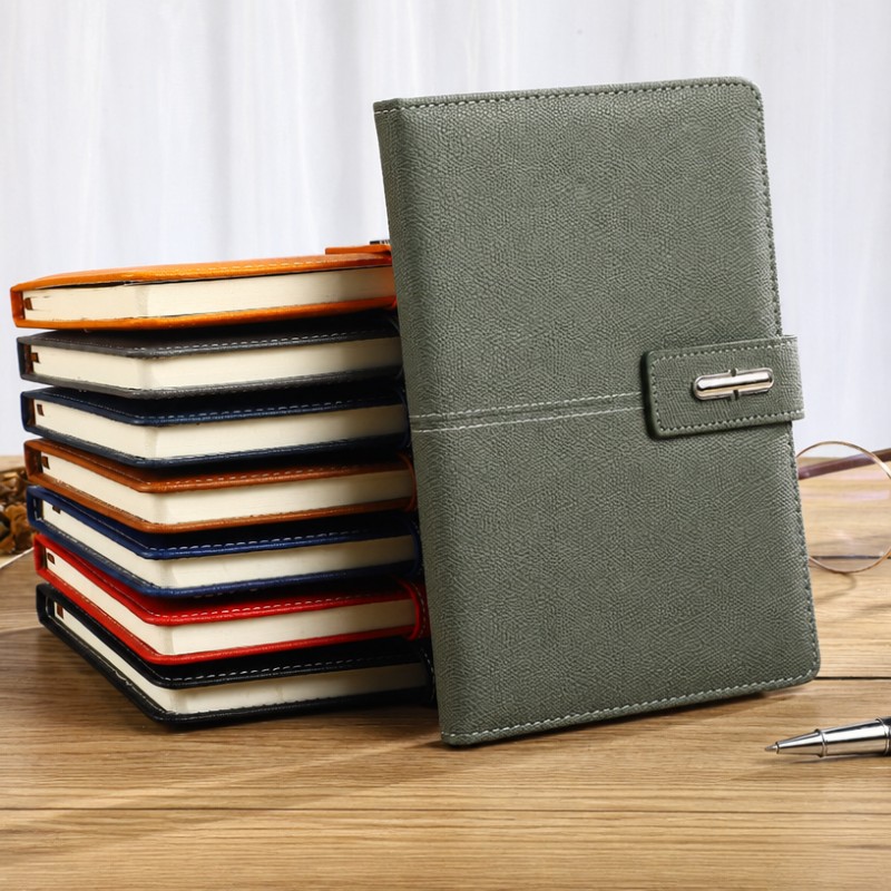 Carnet de notes personnalisé avec logo personnalisé en cuir PU avec boucle en métal