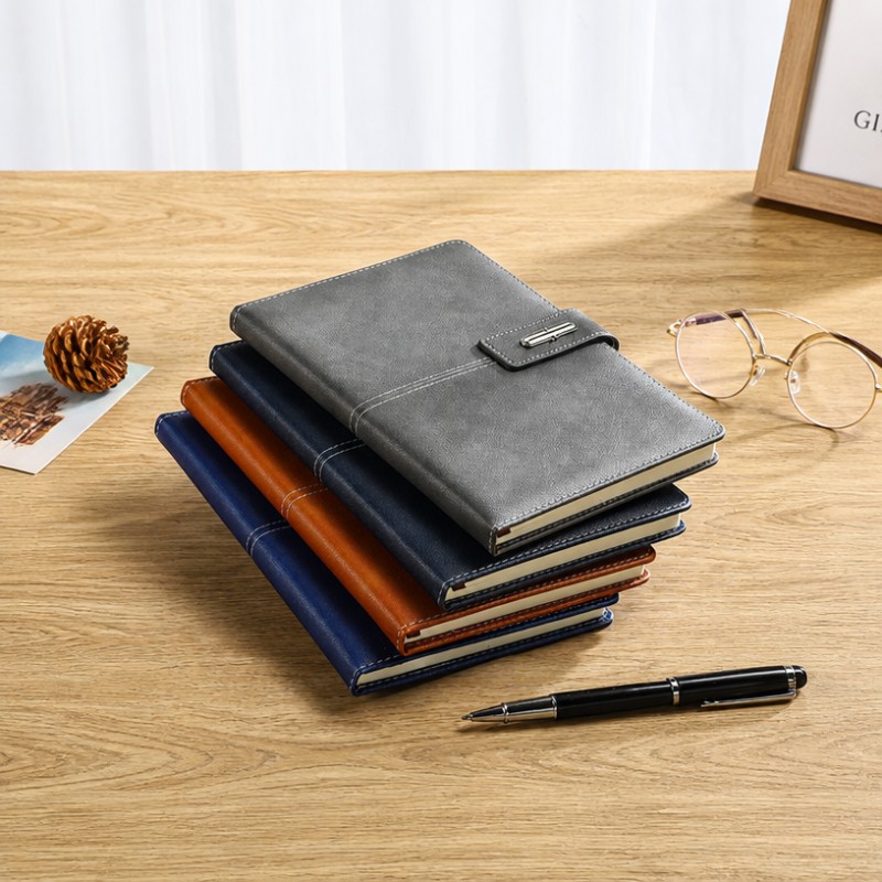 Carnet de notes personnalisé avec logo personnalisé en cuir PU avec boucle en métal