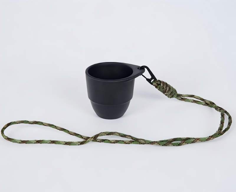 Mini tasse de voyage extérieure à cou suspendu en fibre de bambou personnalisée