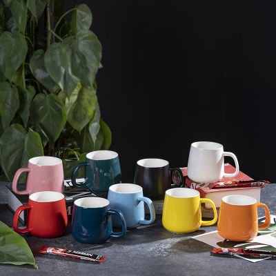 Tasse à café en céramique minimaliste nordique, tasse d'eau avec Logo personnalisé 400ml