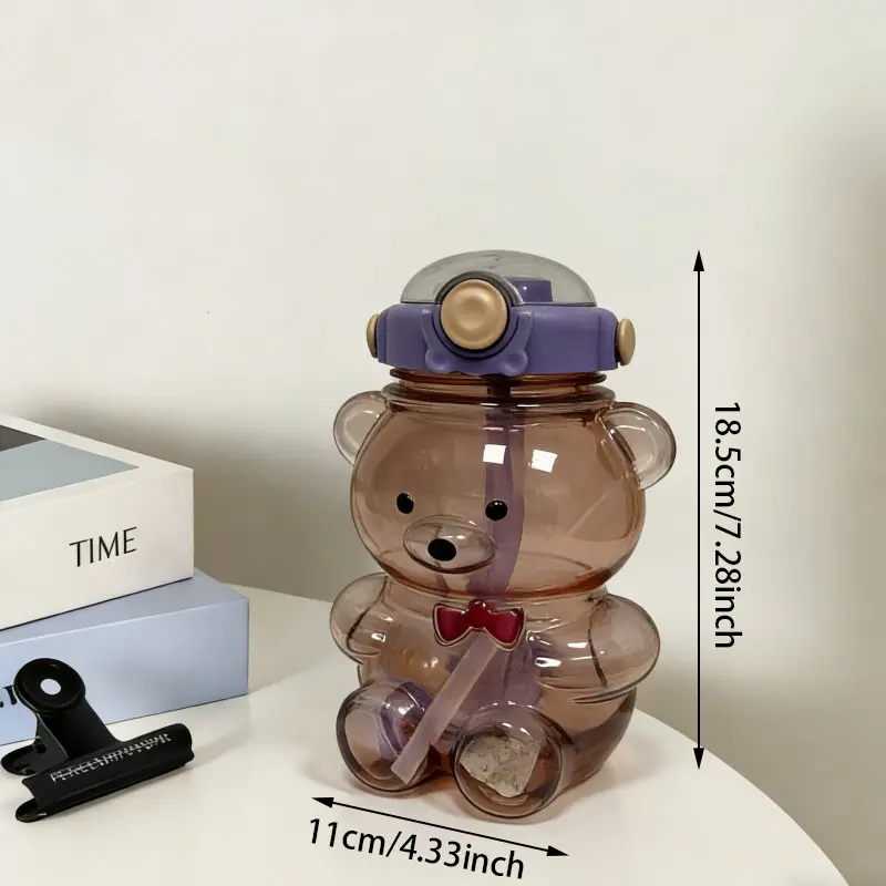 Bouteille d'eau en plastique en forme d'ours en peluche