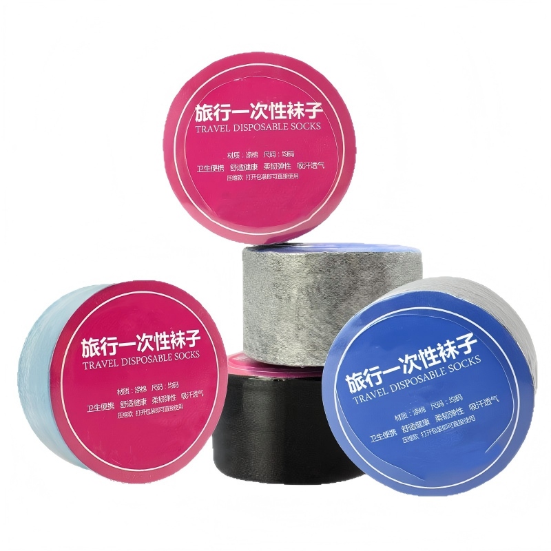 Chaussettes compressées jetables de voyage