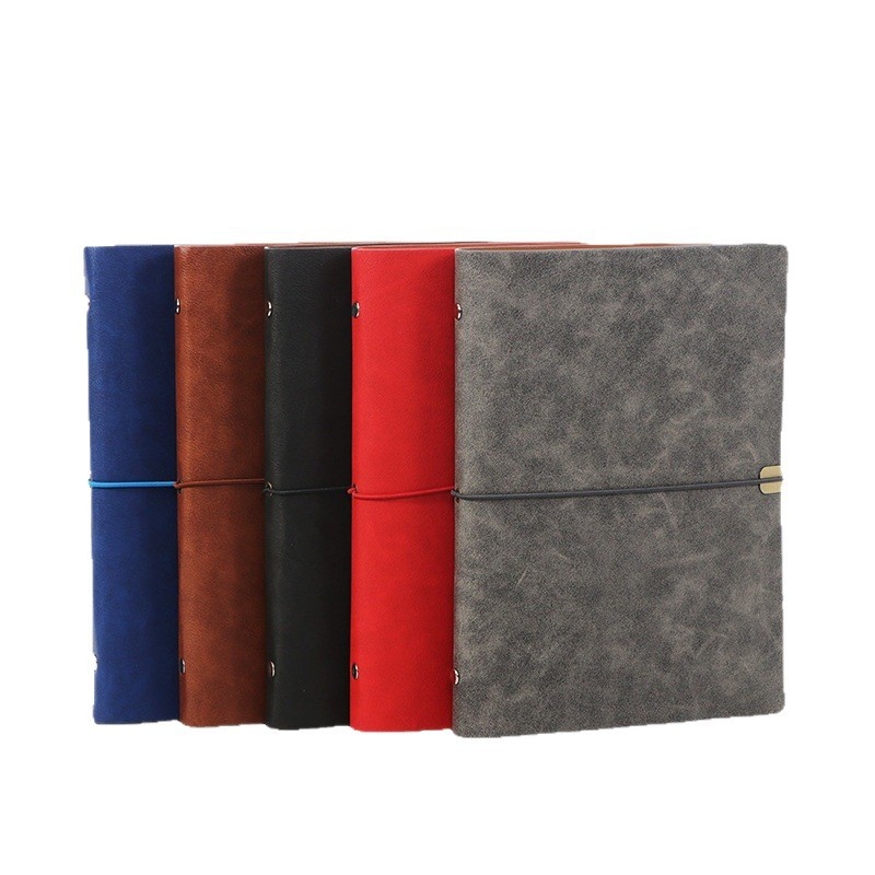 Carnet à reliure à 6 anneaux en cuir PU vintage